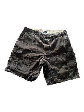 George Black Cargo Shorts with Side Flap Pockets